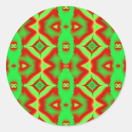 wild rood groen ronde sticker (Voorkant)