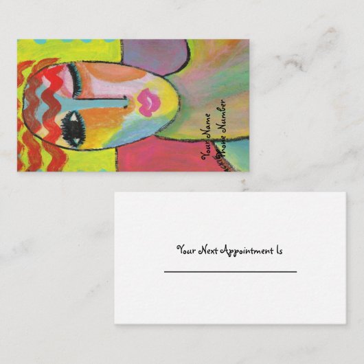 Wild rood haar visitekaartje (Voorkant / Achterkant)