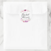 Wild Roos Aquarel Bloemen Vrijgezellenfeest Ronde Sticker (Tas)