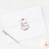 Wild Roos Aquarel Bloemen Vrijgezellenfeest Ronde Sticker (Envelop)