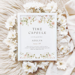 Wild Roos Baby Eerste Verjaardag Tijd Capsule Teke Poster