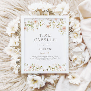 Wild Roos Baby Eerste Verjaardag Tijd Capsule Teke Poster