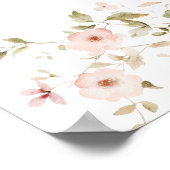 Wild Roos Baby Eerste Verjaardag Welkomstbord Poster (Hoek)