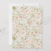 Wild Roos Baby Eerste Verjaardagsuitnodiging (Achterkant)