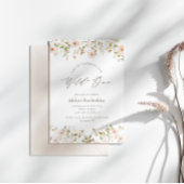 Wild Roos Baby Eerste Verjaardagsuitnodiging