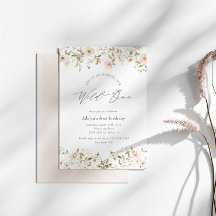 Wild Roos Baby Eerste Verjaardagsuitnodiging