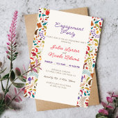 Wild Roos Bossen Exotic Garden Engagement Party Kaart