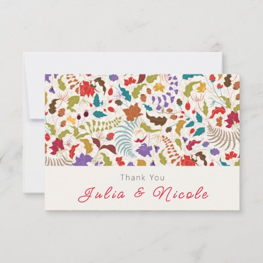 Wild Roos Bossen Exotische bloementuin Bruiloft (Voorkant)