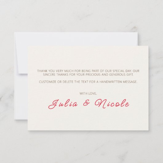 Wild Roos Bossen Exotische bloementuin Bruiloft (Achterkant)