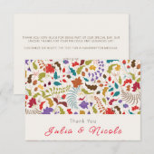 Wild Roos Bossen Exotische bloementuin Bruiloft (Voorkant / Achterkant)