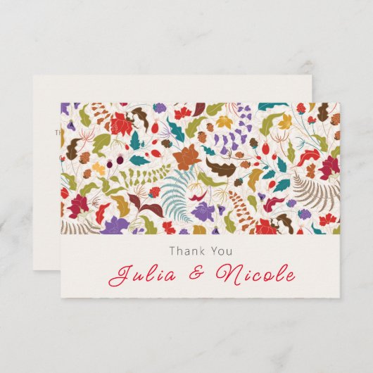 Wild Roos Bossen Exotische bloementuin Bruiloft (Voorkant / Achterkant)