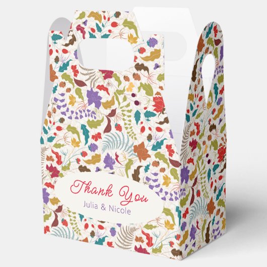 Wild Roos Bossen Exotische bloementuin Bruiloft Bedankdoosjes (Geopend)