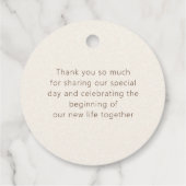 Wild Roos Bossen Exotische bloementuin Bruiloft Bedankjes Labels (Achterkant)