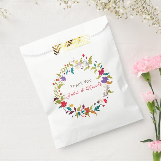 Wild Roos Bossen Exotische bloementuin Bruiloft Bedankzakje (Gezegeld)