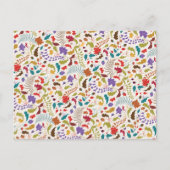 Wild Roos Bossen Exotische bloementuin Bruiloft Briefkaart (Voorkant)