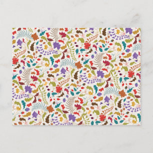 Wild Roos Bossen Exotische bloementuin Bruiloft Briefkaart