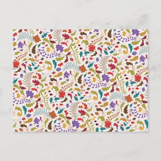 Wild Roos Bossen Exotische bloementuin Bruiloft Briefkaart (Voorkant)