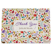 Wild Roos Bossen Exotische bloementuin Bruiloft Groot Cadeauzakje (Voorkant)