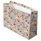 Wild Roos Bossen Exotische bloementuin Bruiloft Groot Cadeauzakje (Achterkant Gekanteld)