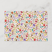 Wild Roos Bossen Exotische bloementuin Bruiloft Informatiekaartje (Achterkant)