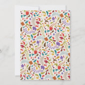 Wild Roos Bossen Exotische bloementuin Bruiloft Kaart (Achterkant)