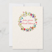 Wild Roos Bossen Exotische bloementuin Bruiloft Kaart (Achterkant)