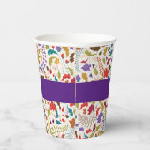 Wild Roos Bossen Exotische bloementuin Bruiloft Papieren Bekers (Rechts)