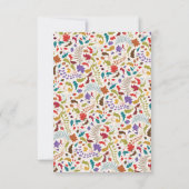 Wild Roos Bossen Exotische bloementuin Bruiloft RSVP Kaartje (Achterkant)