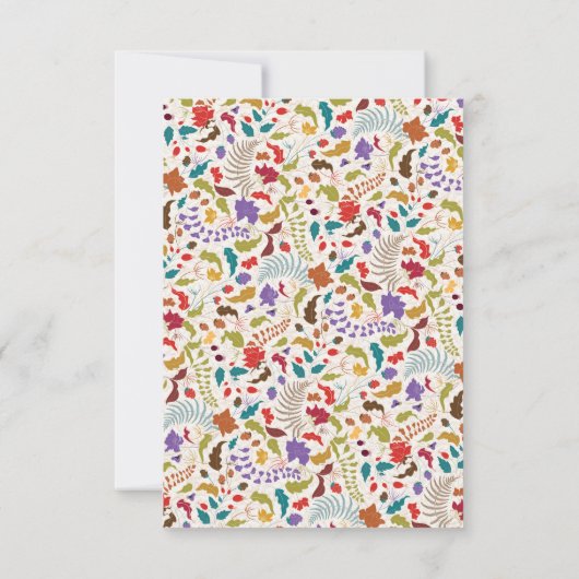 Wild Roos Bossen Exotische bloementuin Bruiloft RSVP Kaartje (Achterkant)