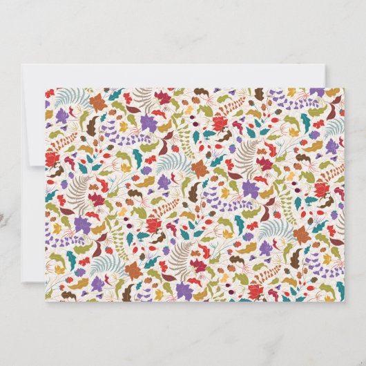 Wild Roos Bossen Exotische bloementuin Bruiloft Save The Date (Achterkant)