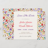 Wild Roos Bossen Exotische bloementuin Bruiloft Save The Date (Voorkant / Achterkant)