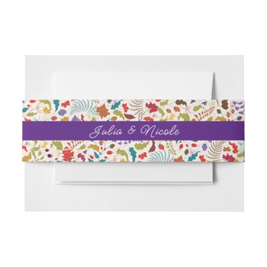 Wild Roos Bossen Exotische bloementuin Bruiloft Uitnodigingen Wikkel (Voorkant Voorbeeld)