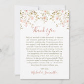 Wild Roos Country Bruiloft Bedankkaart (Voorkant)