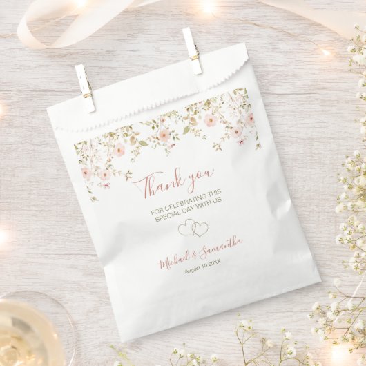 Wild Roos Country Bruiloft Bedankzakje (Geknipt)