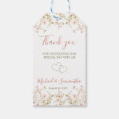 Wild Roos Country Bruiloft Cadeaulabel (Voorkant)