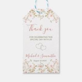 Wild Roos Country Bruiloft Cadeaulabel