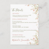 Wild Roos Country Bruiloft Informatiekaartje (Voorkant)