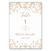 Wild Roos Country Bruiloft Kaart (Achterkant)