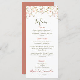 Wild Roos Country Bruiloft Menu