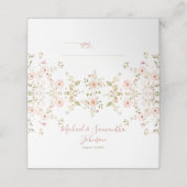 Wild Roos Country Bruiloft Plaatskaartje (Buitenkant ongevouwen)