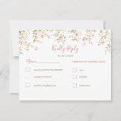 Wild Roos Country Bruiloft RSVP Kaartje (Voorkant)