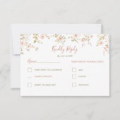 Wild Roos Country Bruiloft RSVP Kaartje (Voorkant)