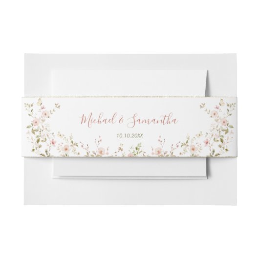 Wild Roos Country Bruiloft Uitnodigingen Wikkel (Voorkant Voorbeeld)