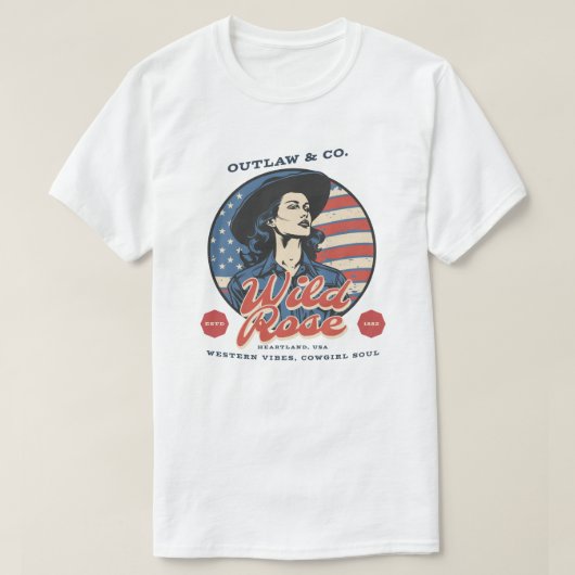 Wild Roos Cowgirl T-shirt (Design voorkant)