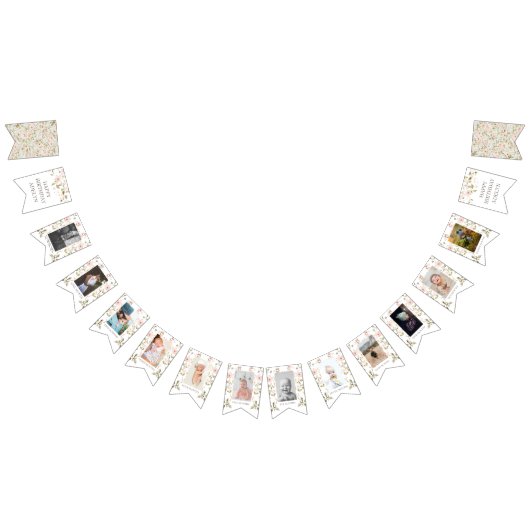 Wild Roos Eerste Verjaardagsfoto Vlaggetjes (Alle)