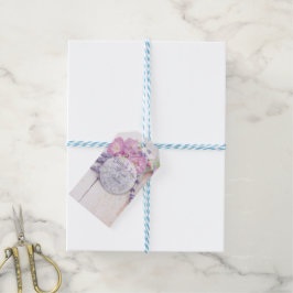 Wild Roos en lavender Summer Flower Hartelijk dank Cadeaulabel