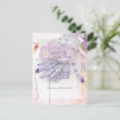 Wild Roos en lavender Summer Flower SAVE the Date Aankondigingskaart (Staand voorkant)