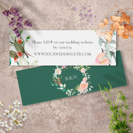 Wild Roos Garland Wedding Website RSVP Mini Visitekaartjes