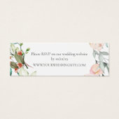 Wild Roos Garland Wedding Website RSVP Mini Visitekaartjes (Voorkant)