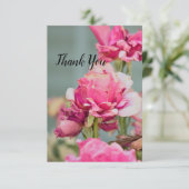Wild Roos Hartelijk dank Bedankkaart (Staand voorkant)